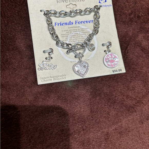 Love this Life Women's 8" Silver Interchangeable Charm Toggle Bracelet - Picture 6 of 11